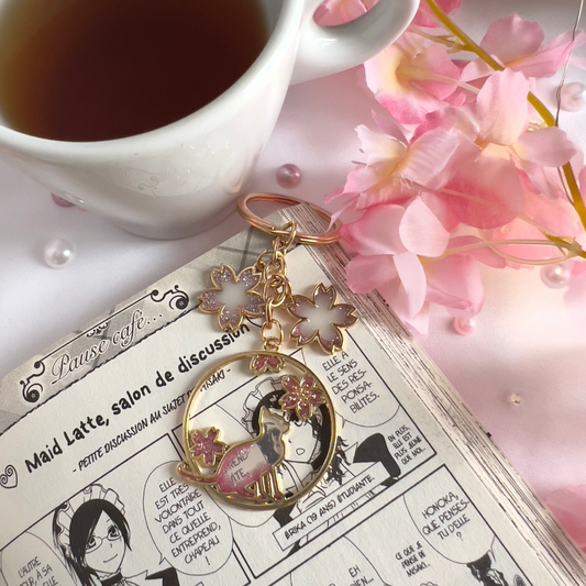 Porte-clés Sakura no Neko – Le talisman poétique pour les âmes rêveuses